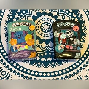 NWT Bundle of 2 Pour N' Paint art Kits Stitch/Nightmare B4 Christmas